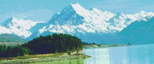 Mt. Cook Twelve [12] Baseplate PixelHobby Mini-mosaic Art Kit